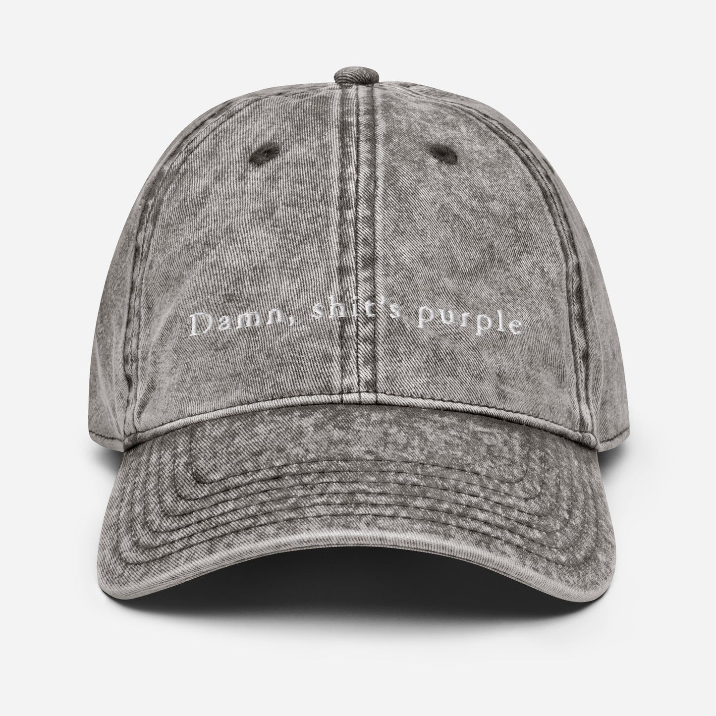 "damn, shit's purple" Vintage Cotton Twill Cap