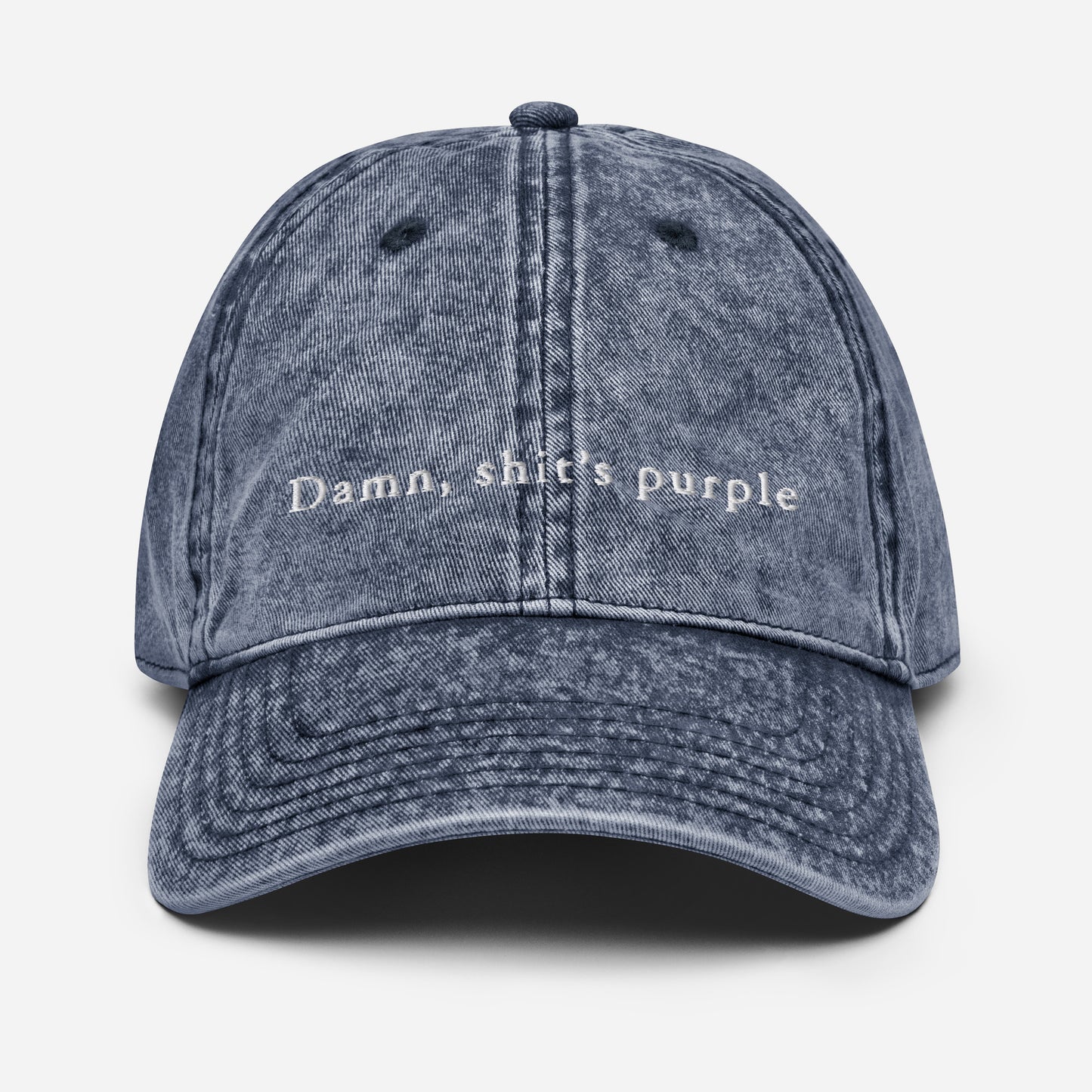 "damn, shit's purple" Vintage Cotton Twill Cap